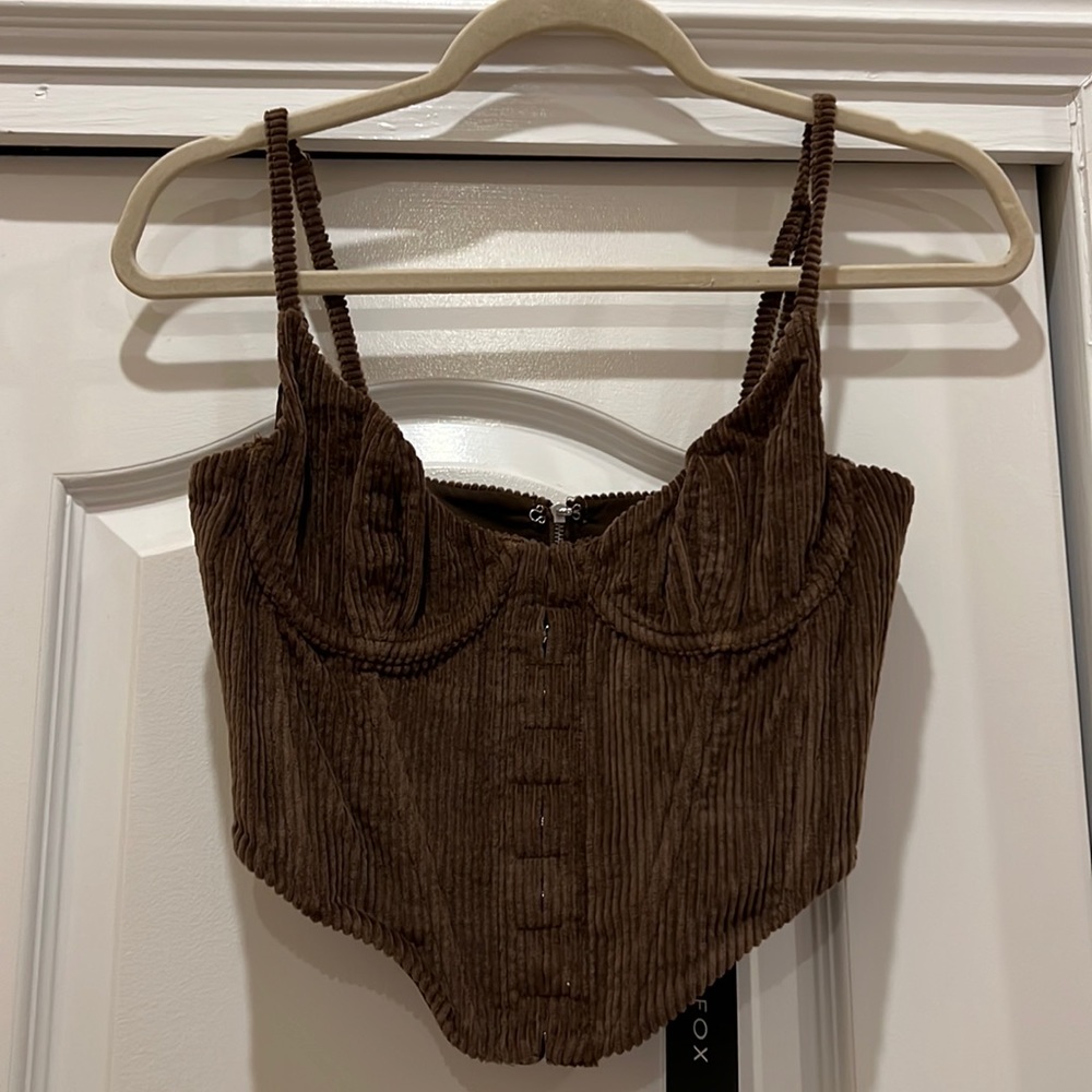 brown corduroy corset